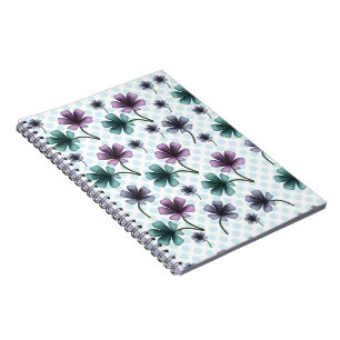 Cuaderno Suave patrón floral Cottagecore Estética pastel