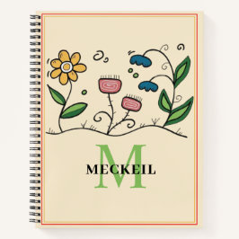 Cuaderno Suave Rosa Claro Peonía Botánico Floral Chic