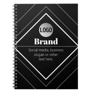 Cuaderno Sube tu logotipo y diseño de texto personalizable