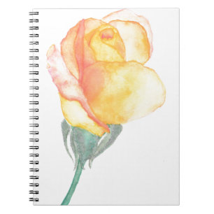 Cuaderno subió puesta del sol amarilla