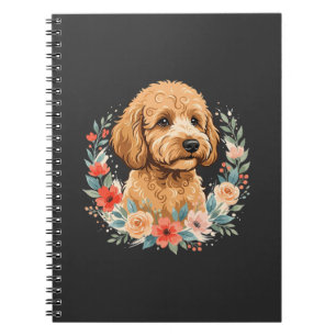 Cuaderno Sublimación Redonda de Perro Floral