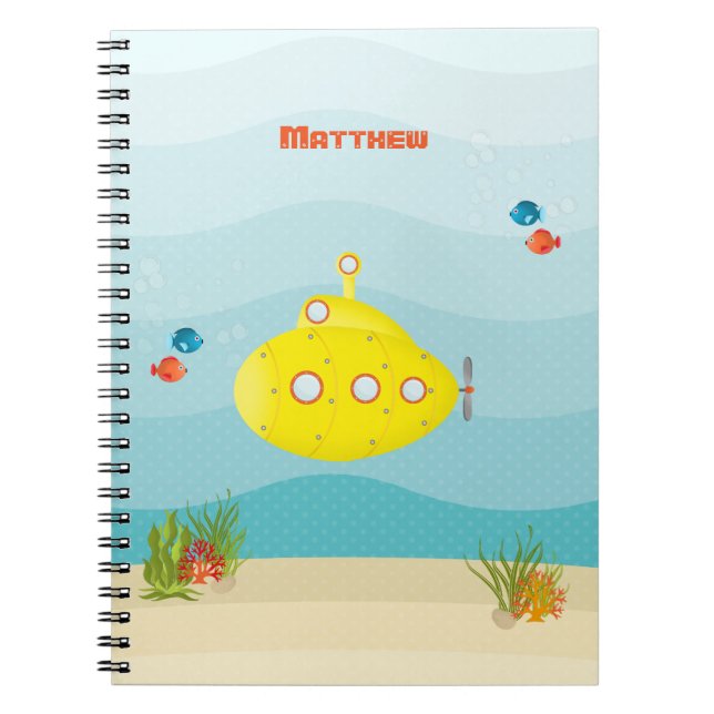 Cuaderno Submarino Amarillo Mar Profundo (Frente)