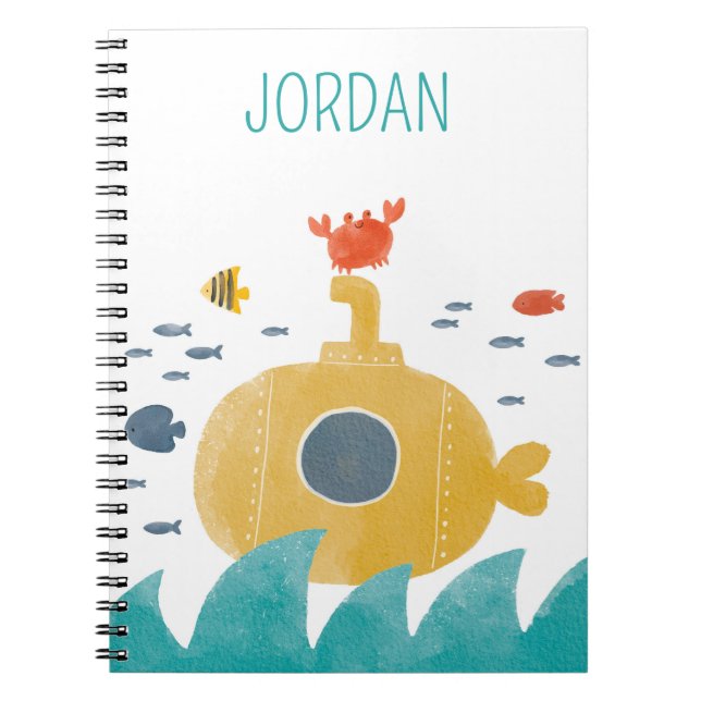 Cuaderno Submarino Cute Doodle | Explorar (Frente)