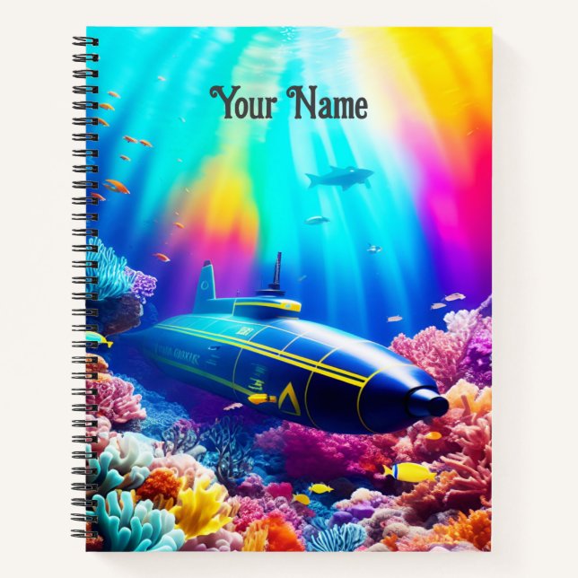 Cuaderno Submarino en Océano Hermoso (Anverso)