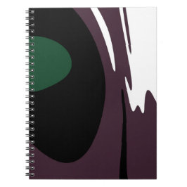 Cuaderno Submersión: Resumen negro, blanco, morado y verde