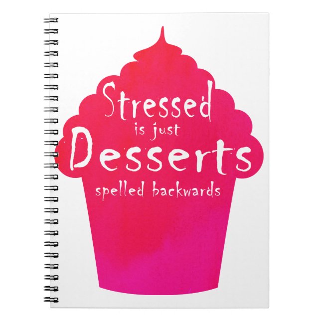 Cuaderno "subrayados son apenas los postres deletreados al (Frente)