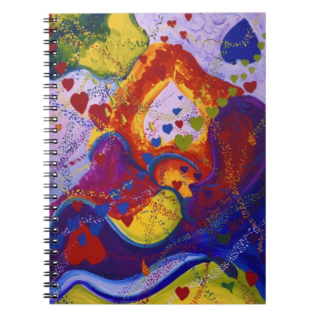 Cuaderno Subterráneo - corazones del carmesí y del iris (Frente)