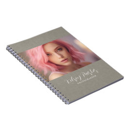 Cuaderno Subtle Textura de línea personalizable Photo Noteb