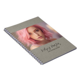 Cuaderno Subtle Textura de línea personalizable Photo Noteb