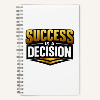 Cuaderno Success Gold Typography on Black
