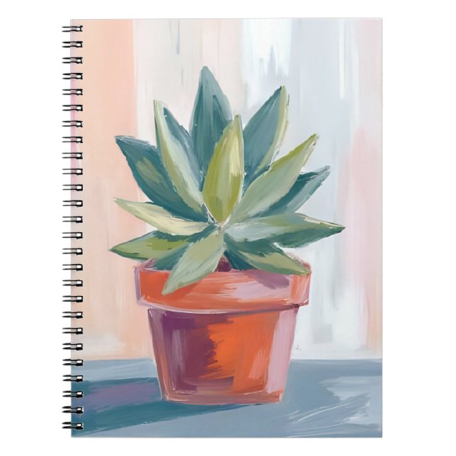 Cuaderno Succulent Houseplant Watercolor Botanical (Frente)