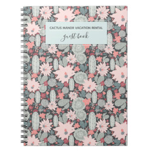 Cuaderno Suculentas plantas Cactus Vacation Rental Guest Bo