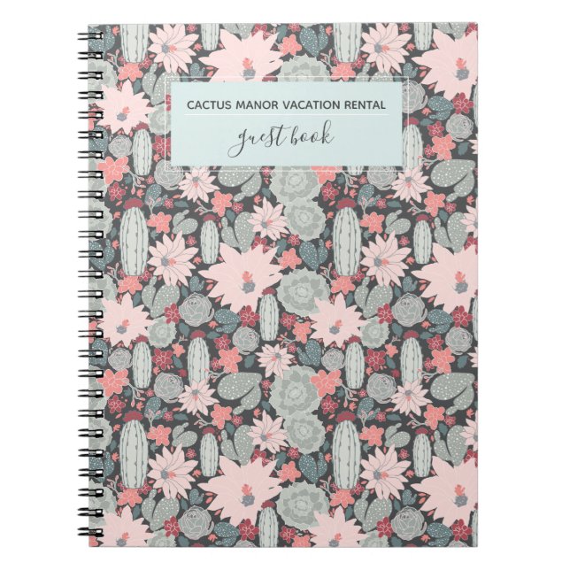 Cuaderno Suculentas plantas Cactus Vacation Rental Guest Bo (Frente)