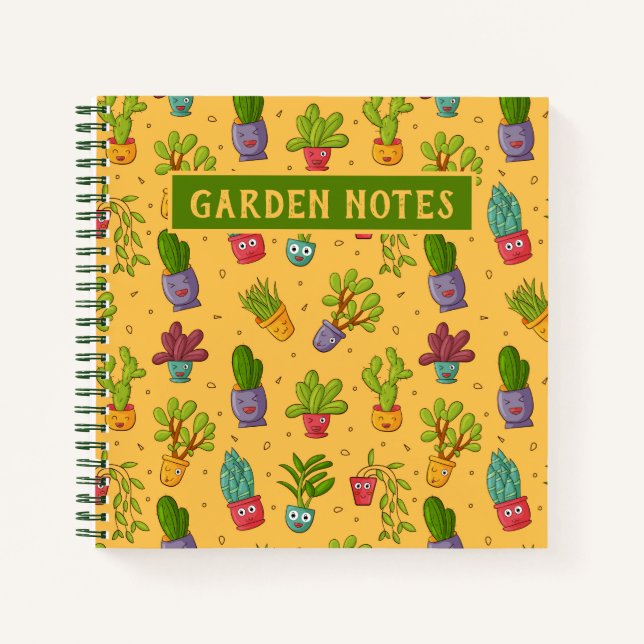 Cuaderno Suculento, Cactus, portátil del desierto (Anverso)