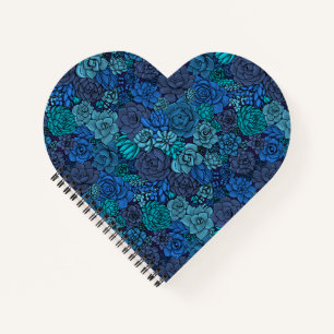 Cuaderno Suculento jardín en azul