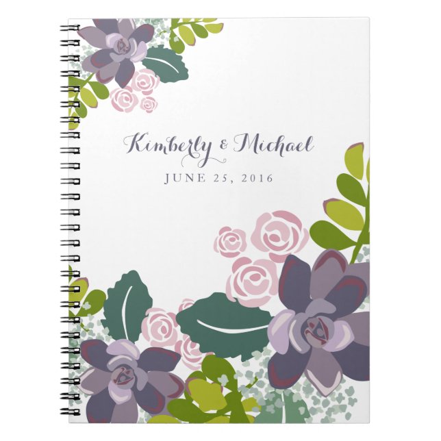 Cuaderno Suculento libro de Bodas florales Bouquet II (Frente)