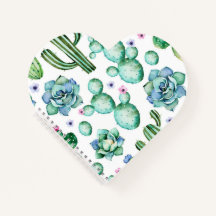 Suculento portátil en forma de corazón
