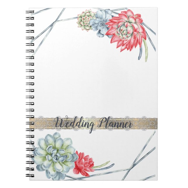 Cuaderno Sucultores rojos del desierto de acuarela (Frente)