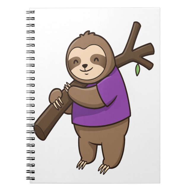 Cuaderno Sucursal de árbol de abrazo eslovaco con morado (Frente)