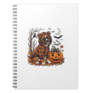 Cuaderno Sudadera con capucha de cuadros para perro boxer,