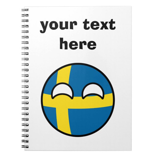 Cuaderno Suecia Geeky que tiende divertida Countryball (Frente)