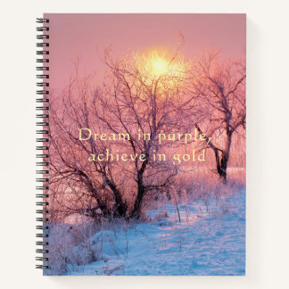 Cuaderno Sueña en Púrpura, Logra en Oro Invierno