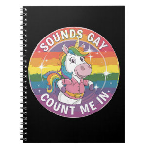 Cuaderno Suena Gay Cuenta Conmigo Unicornio Arcoíris LGBTQ