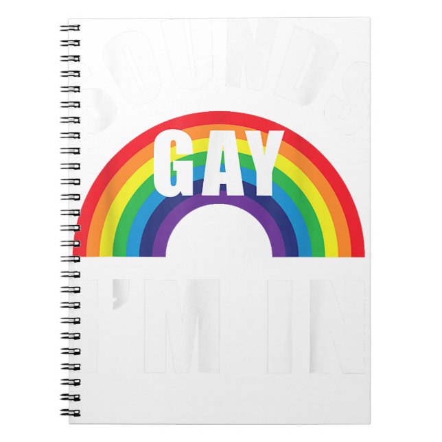 Cuaderno Suena Gay En La Ropa Lésbica Gay De Shirt Graciosa (Frente)
