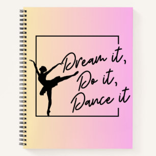 Cuaderno Sueña, hazlo, bailarín, coro/ tensión