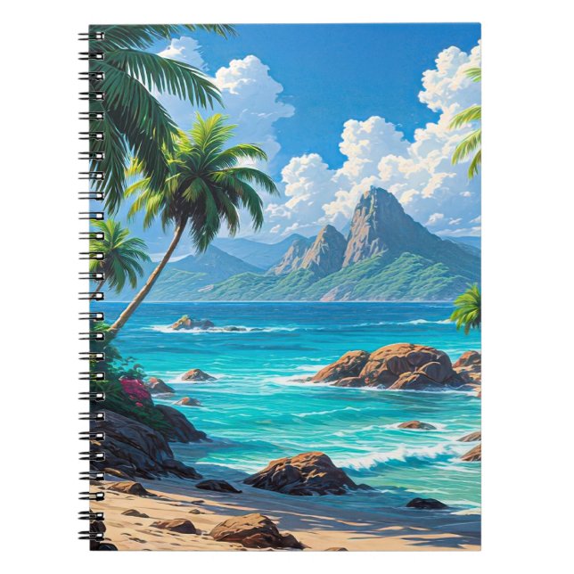 Cuaderno Sueña, Paraíso Tropical, (Frente)
