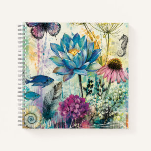 Cuaderno Sueño Acuático Floral Vibrante