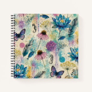 Cuaderno Sueño Acuático Floral Vibrante