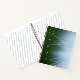 Cuaderno "Sueño" con fondo fluff de Wispy Dandelion