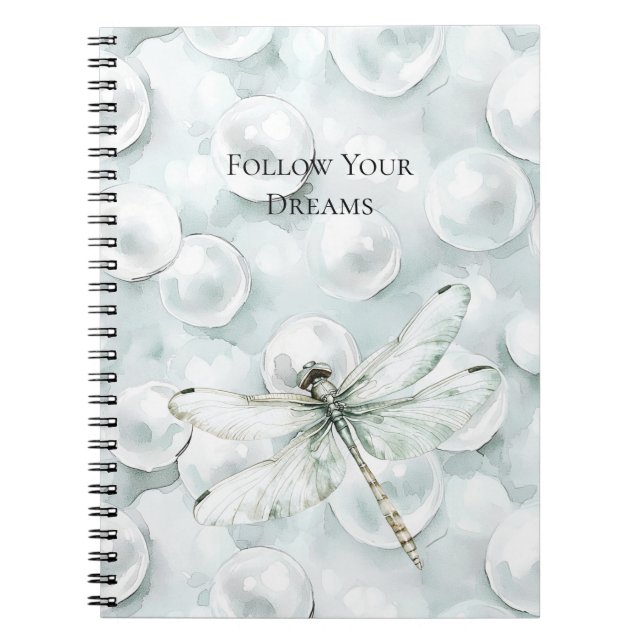 Cuaderno Sueño de libélula azul chic (Frente)