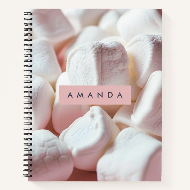 Cuaderno Sueño de Malvavisco Rosa Suave Personalizado (Anverso)