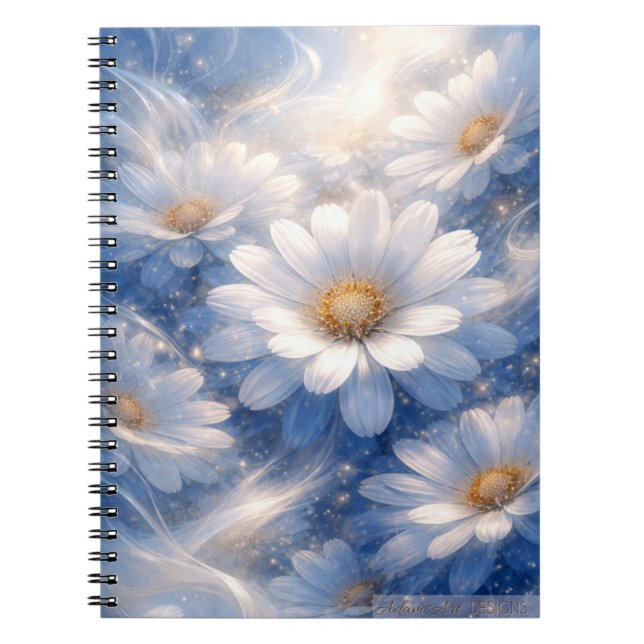 Cuaderno Sueño de Margarita Azul Etéreo (Frente)