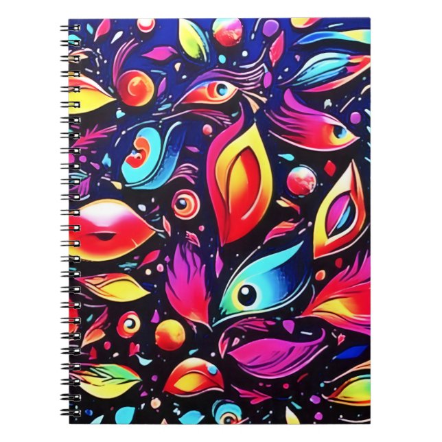 Cuaderno Sueño de pluma psicodélica (Frente)