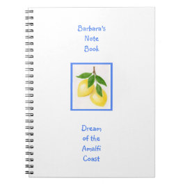 Cuaderno Sueño del PERSONALIZADO costero de Amalfi