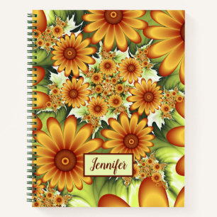 Cuaderno Sueño floral, nombre fractal de flor abstracta mod