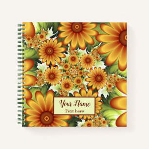 Cuaderno Sueño floral, nombre fractal de flor abstracta mod