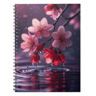 Cuaderno Sueño florecimiento de sakura sobre el agua - cere