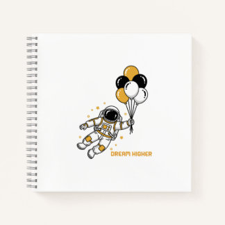 Cuaderno Sueño más alto - Astronauta flotando con globos