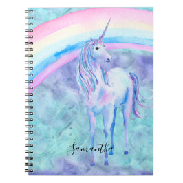 Cuaderno Sueño morado de agua unicornio
