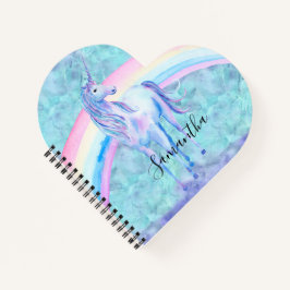 Cuaderno Sueño morado de agua unicornio