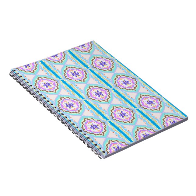 Cuaderno Sueño Pastel Boho Geométrico Kaleidoscopio (Lado Derecho)