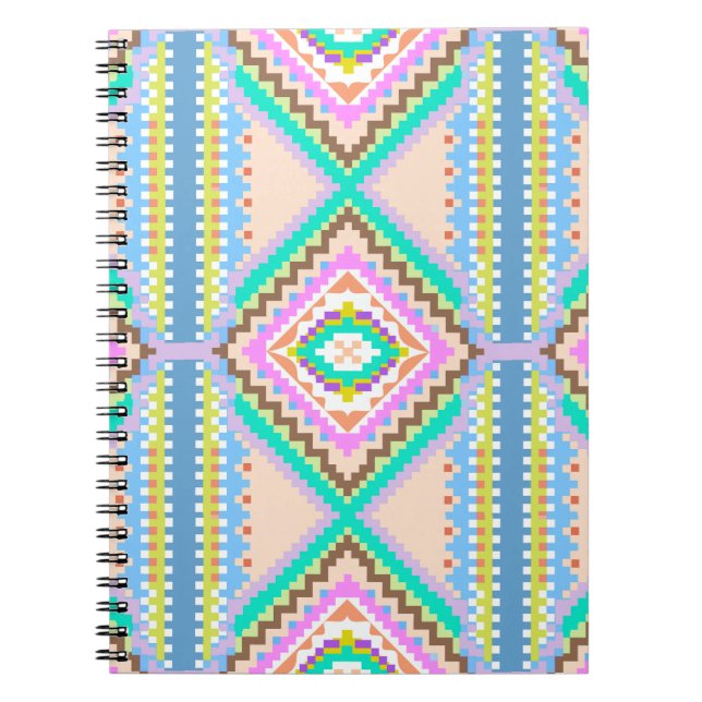 Cuaderno Sueño Pastel Eléctrico Caleidoscopio (Frente)