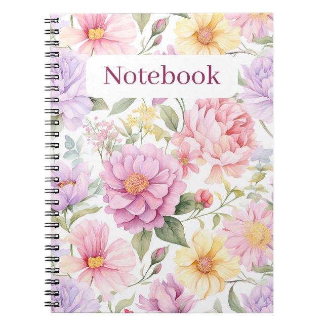 Cuaderno Sueño rosa floral (Frente)
