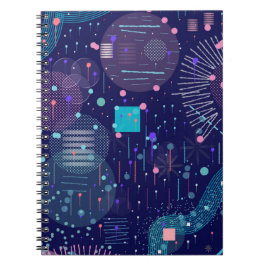 Cuaderno Sueños Azules Profundos Arte Abstracto