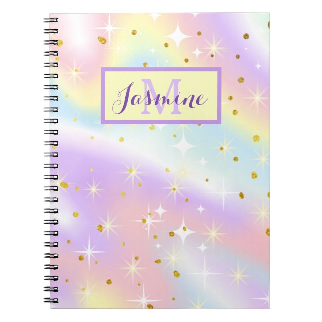 Cuaderno Sueños de color de agua pastel - Personalizado (Frente)