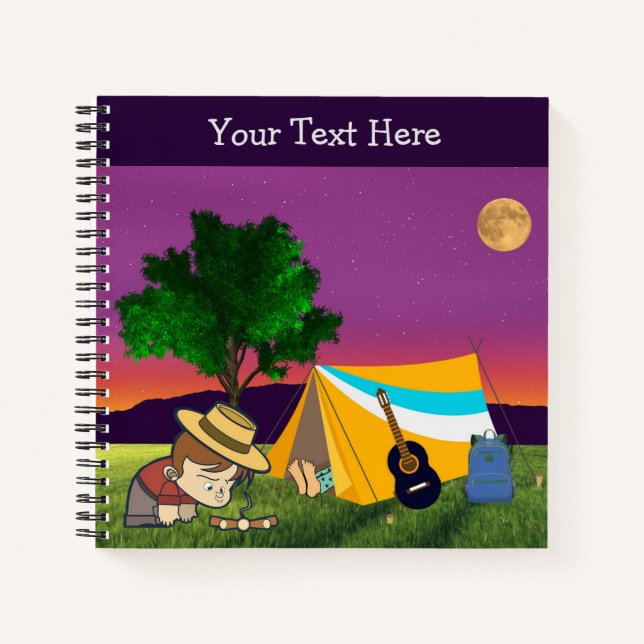 Cuaderno Sueños de fogata bajo la luz de la luna (Anverso)